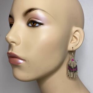 Beaded Colorful Drop Earrings